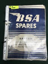 BSA Bantam D1 1958 Replacement Parts Catalogue Spares Book #98