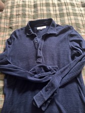 Orlebar Brown Sebastian Long Sleeve Terry Polo  Shirt. Tailored Fit. Large 