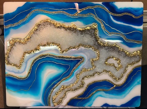 Huge gorgeous resin geode - huge,