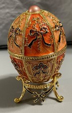 IMPERIAL TREASURES JOAN RIVERS ENAMEL TRINKET EGG BOX & NECKLACE, No Box