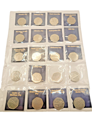 Commemorative 20x 50p - uk,