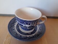 Vintage Willow pattern tea cup and saucer Read Description 