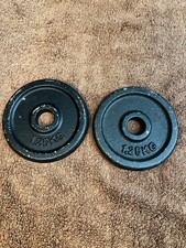 Iron Weight Plates 2 x 1.25kg (1 pair) for  1" dumbbell / barbell 