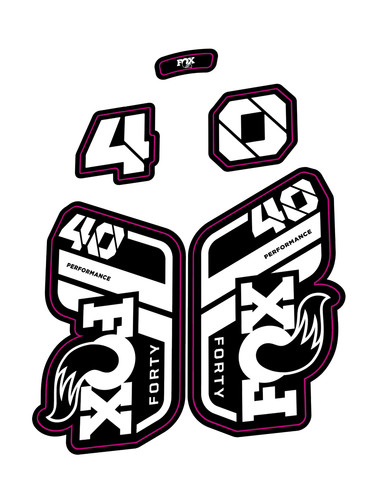 Fox performance fork decal - 40,