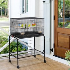 Large Flight Cage Small Breeding Bird Cage with Rolling Stand for Budgie Parrot