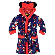 Minnie Mouse Dressing Gown Baby Kids Girls 18 24 Months 2 3 4 5 6 7 8 Years Red