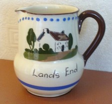 Watcombe Torquay Devon Moto Ware Jug Lands End