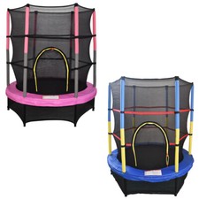 4.5FT 55" Junior Trampoline With Safety Net Enclosure Kids Child Outdoor Toy