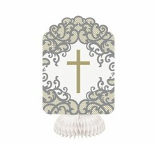 3 GOLD HONEYCOMB CROSS