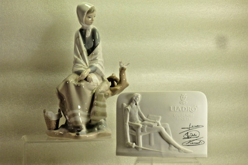 Lladro shepherdess and a - lladro,