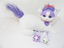 KITTY SURPRISE WHITE LILAC PURPLE CAT 2 KITTENS PLUSH SOFT TOY VINYL HEAD BABIES