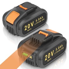 2X 20V 5.0Ah Li-Ion Battery Replacement For Worx WA3551 WA3551.1 WA3553 WA3553.1