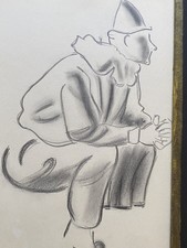 Laura Knight, Study of a Clown, signed. FINAL OFFER 