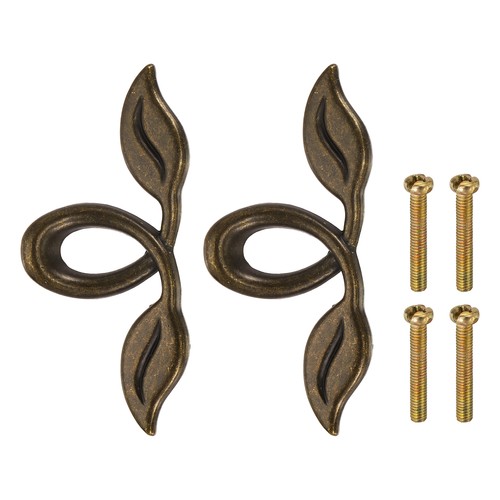 2pcs leafy drawer pull - drawer, 4"