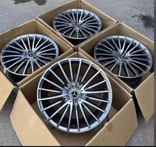 ORIGINAL 4x 19” MERCEDES TURBINE  ALLOY WHEELS 5x112 C CLASS  AMG