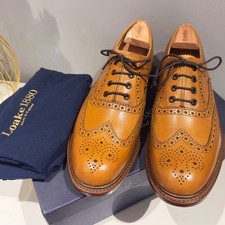 Loake 1880 Ashby Tan Burnished Calf Leather Brogue Shoes UK11.5 G RRP £319 BOXED