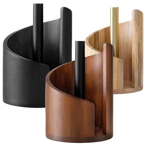 Wooden paper towel holder - wooden,