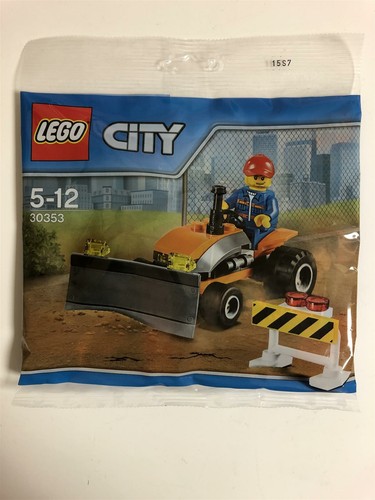 Lego city tractor and worker - lego,