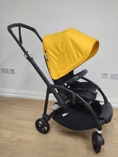 Bugaboo Bee 6 Stroller with Yellow Hood, Bumper Bar, Rain cover