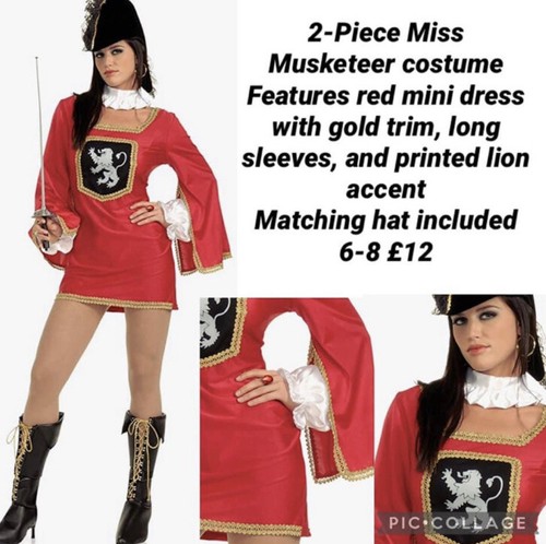 Musketeer ladies fancy dress - musketeer,