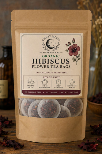 Organic hibiscus tea bags - hibiscus,