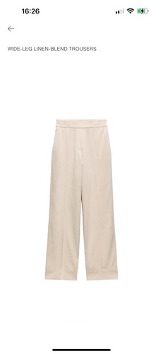 Zara wide leg linen - , blend