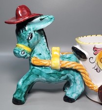 Italian Ceramic Donkey Cart