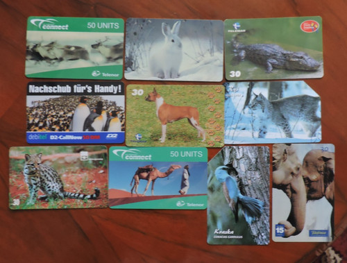 Assorted phone cards of - 10,