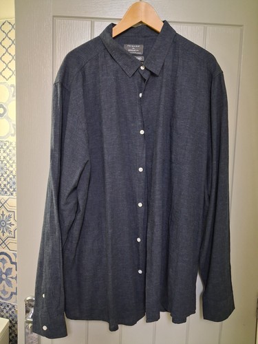 Mens xxl linen mix shirt - linen, grey