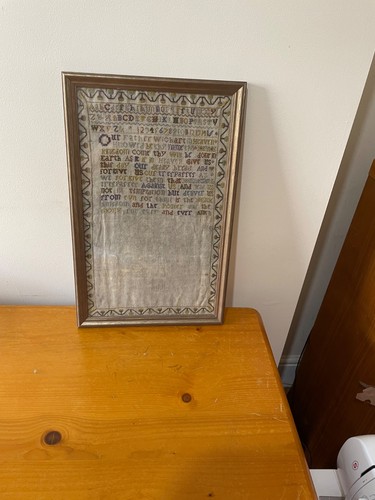 Antique needlework sampler - antique,