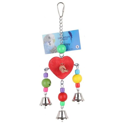 Wooden heart bird toy - heart,