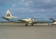 BRANIFF INTERNATIONAL LOCKHEED ELECTRA L188 AIRCRAFT POSTCARD AIRPLANE