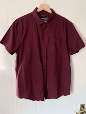 Red Herring Red and Black Checkered Button Up Shirt Large 100% Cotton