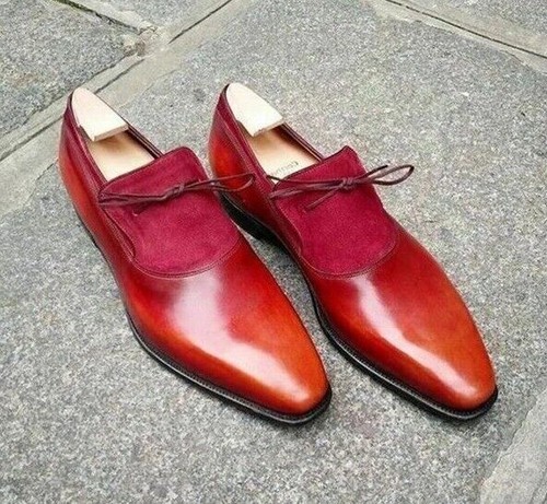 Handmade men maroon formal - handmade,