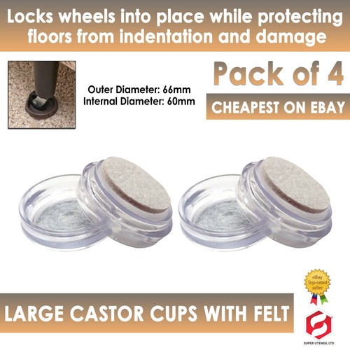 Large clear castor cup - clear,