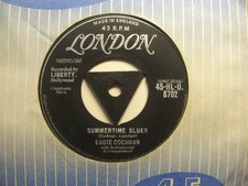 Eddie Cochran – Summertime Blues 1958 7” London HLU 8702