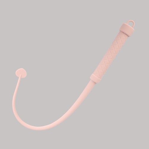 Pink silicone tawse with heart - pink,