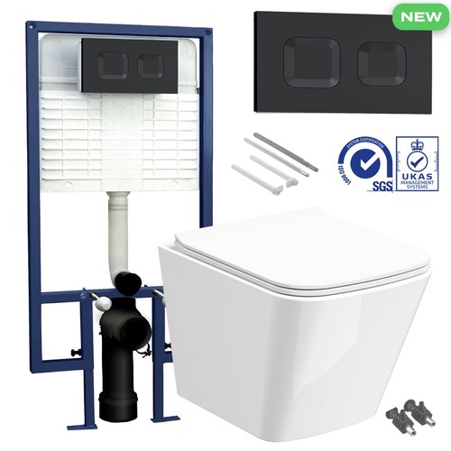 Square rimless wall hung - square,
