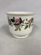 Vintage 1970s Wedgwood Hathaway Rose Bone China Planter Plant Pot 4.5" diameter