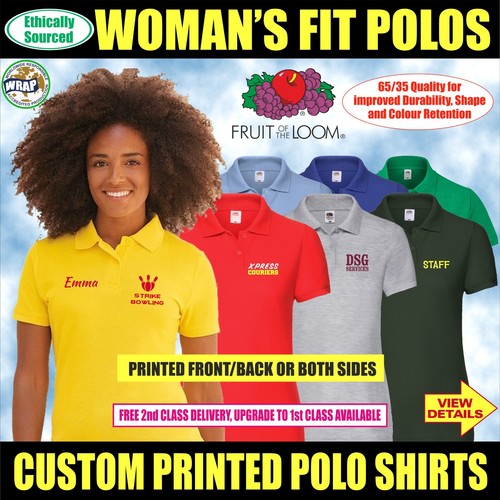 Women custom printed polo - women's,