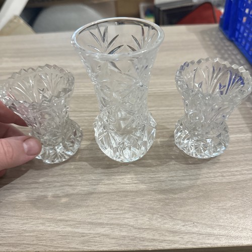 Set crystal cut glass - set, 3