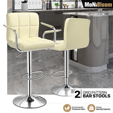 Set of 2 Bar Stools Swivel