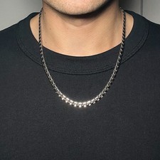 Thick Silver Flat Box Chain