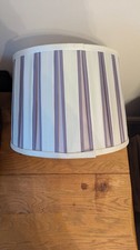 Laura Ashley Silk Ivory and Aubergine Striped Lamp Light Shade Pendant or Table 