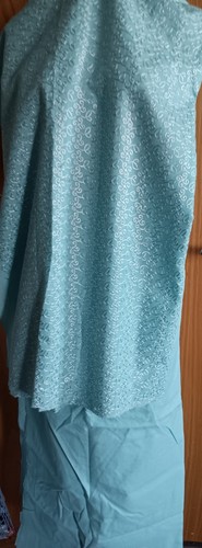 Aqua blue chikankari piece - blue,
