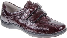 Waldlaufer 5.5 Wide Fit Burgundy Patent Red Leather 5½ Two Strap Womens Shoes