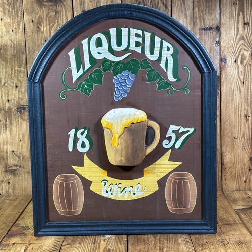 Vintage hand painted wooden - hand,