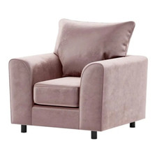 Brooklyn Pink Corner Sofa 3&2 Seater Plush Velvet Fabric Left Right Foam Modern