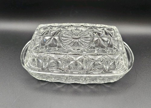 Vintage french glass butter - vintage,