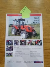 Belarus Tractor 920 950 1025 Sales Leaflet